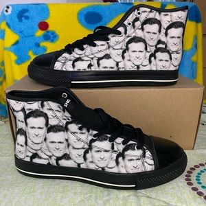 BRAND NEW Bruce Campbell high top shoes
